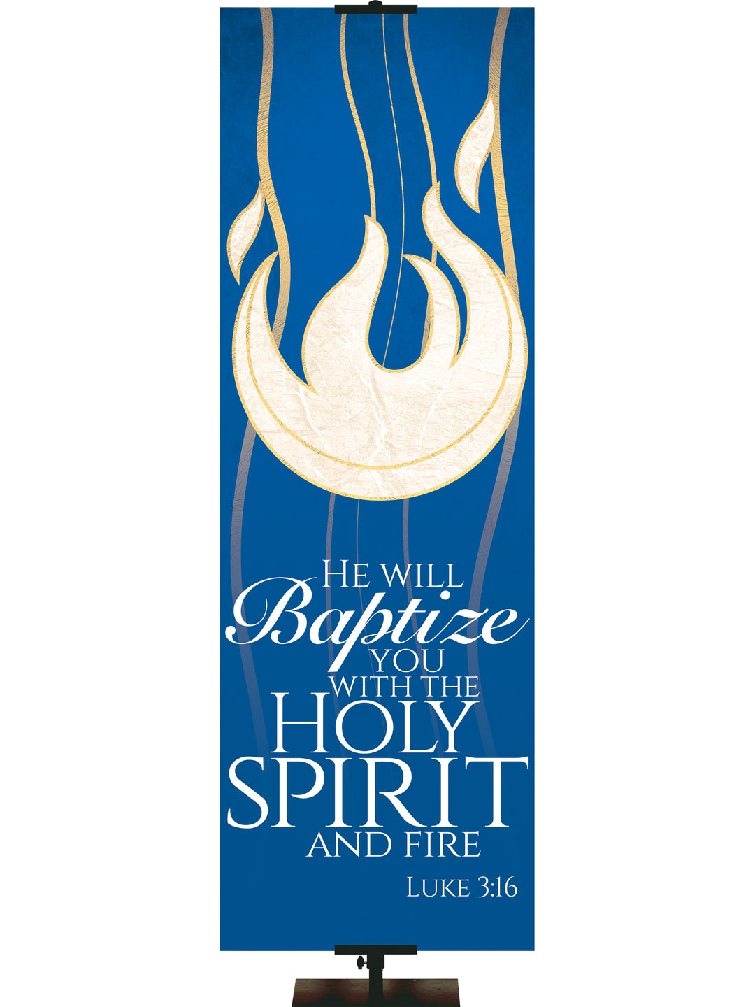 Experiencing God Symbols and Phrases Flame, He Will Baptize You - Liturgical Banners - PraiseBanners