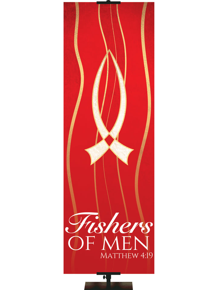 Experiencing God Symbols and Phrases Fish, Fishers of Men - Liturgical Banners - PraiseBanners