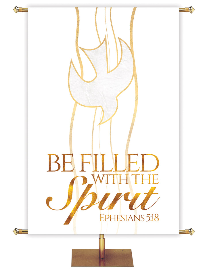 Experiencing God Symbols and Phrases Dove, Filled With The Spirit - Liturgical Banners - PraiseBanners