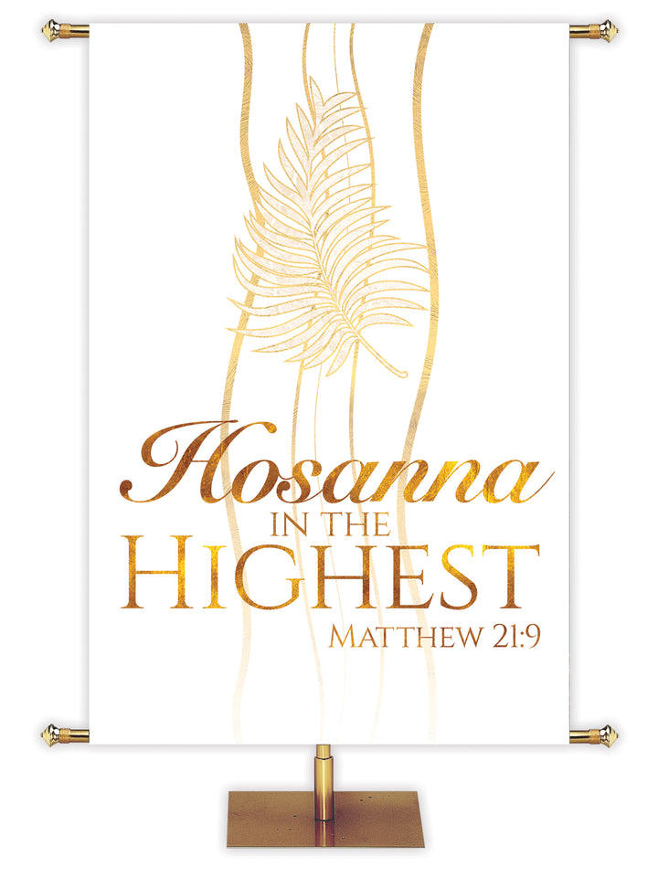 Experiencing God Symbols and Phrases Palm, Hosanna In The Highest - Liturgical Banners - PraiseBanners