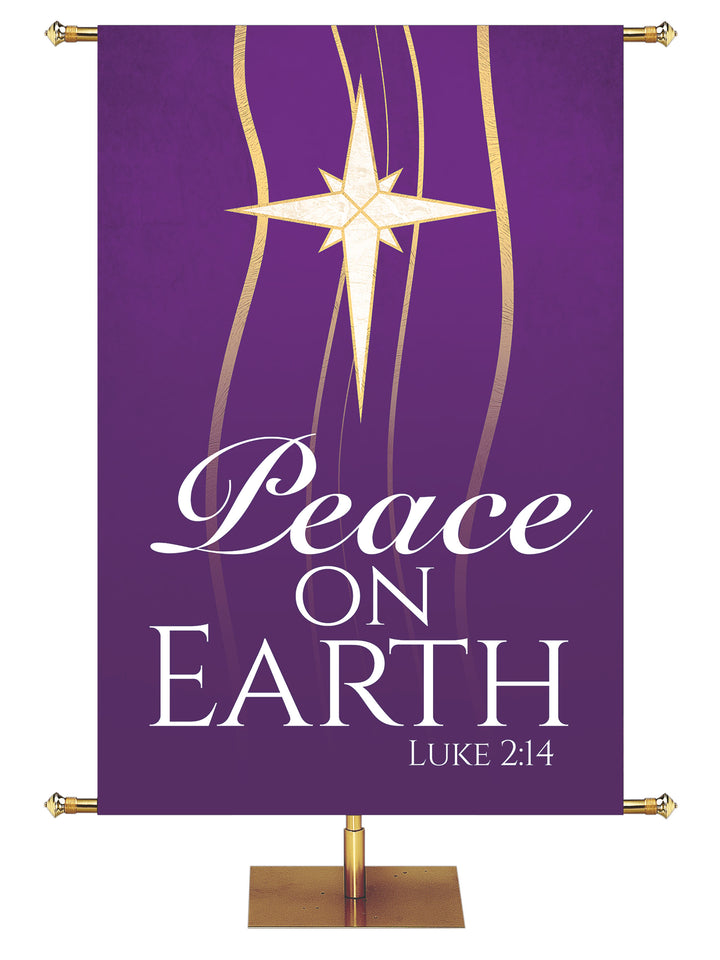 Experiencing God Symbols and Phrases Star, Peace on Earth - Liturgical Banners - PraiseBanners