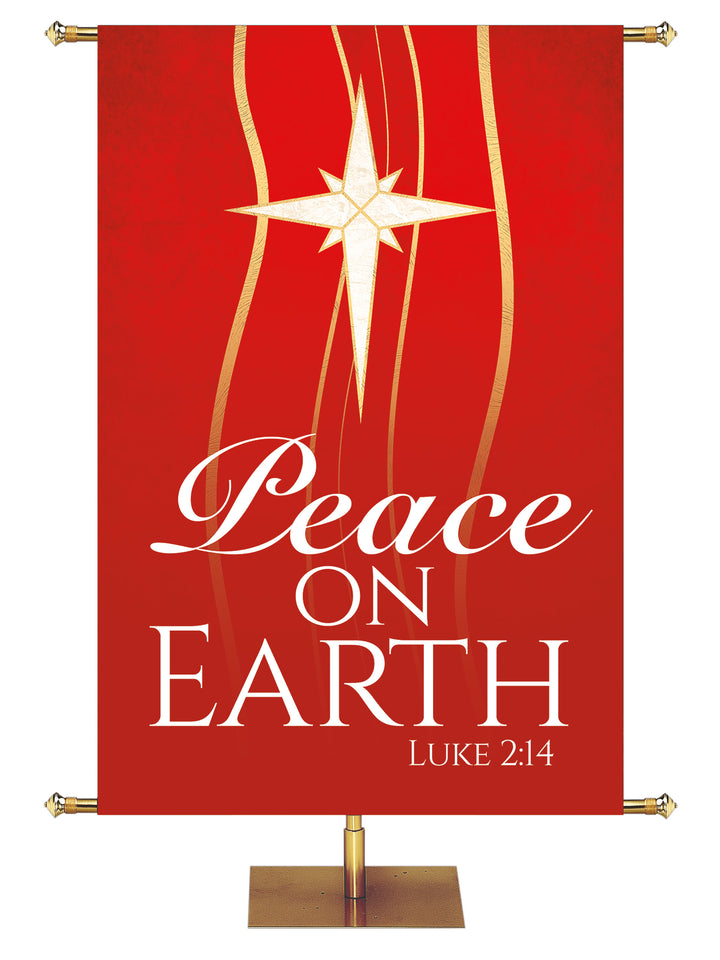 Experiencing God Symbols and Phrases Star, Peace on Earth - Liturgical Banners - PraiseBanners