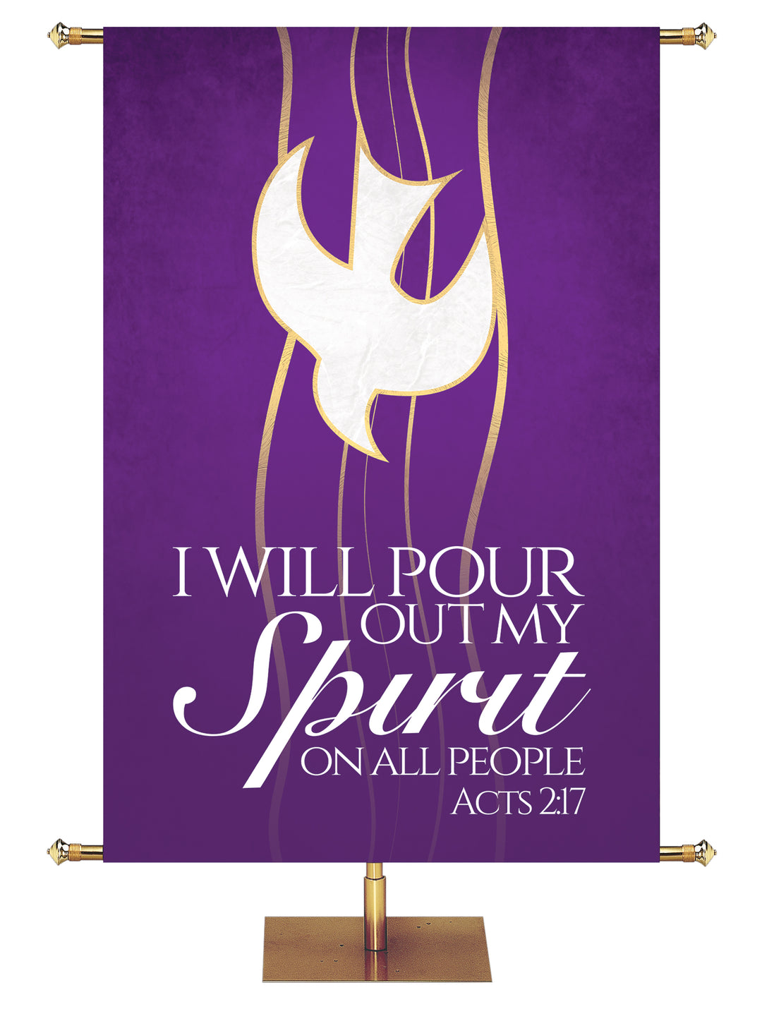 Experiencing God Symbols and Phrases Dove, Pour Out My Spirit - Liturgical Banners - PraiseBanners