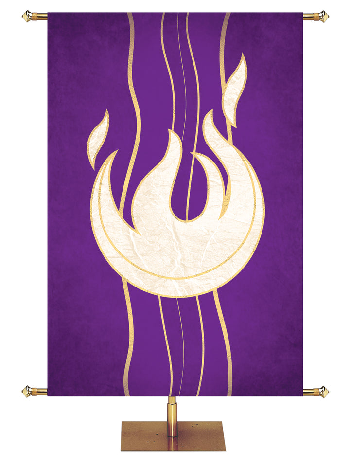 Experiencing God Symbols Flame - Liturgical Banners - PraiseBanners