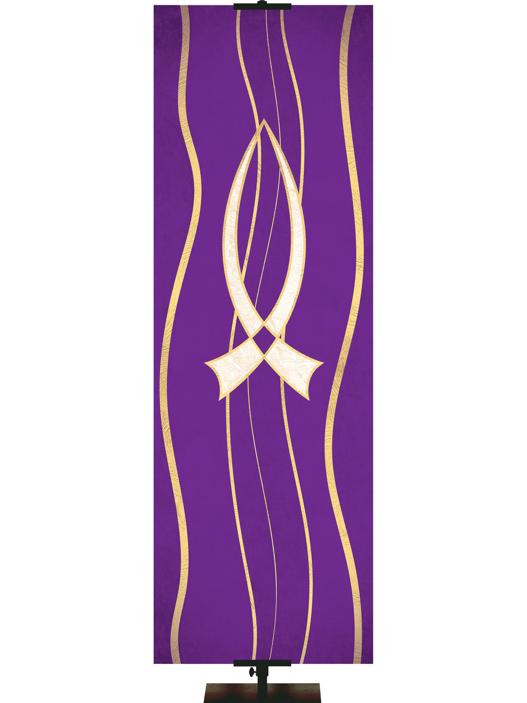 Custom Banner Experiencing God Symbols Fish - Custom Liturgical Banners - PraiseBanners