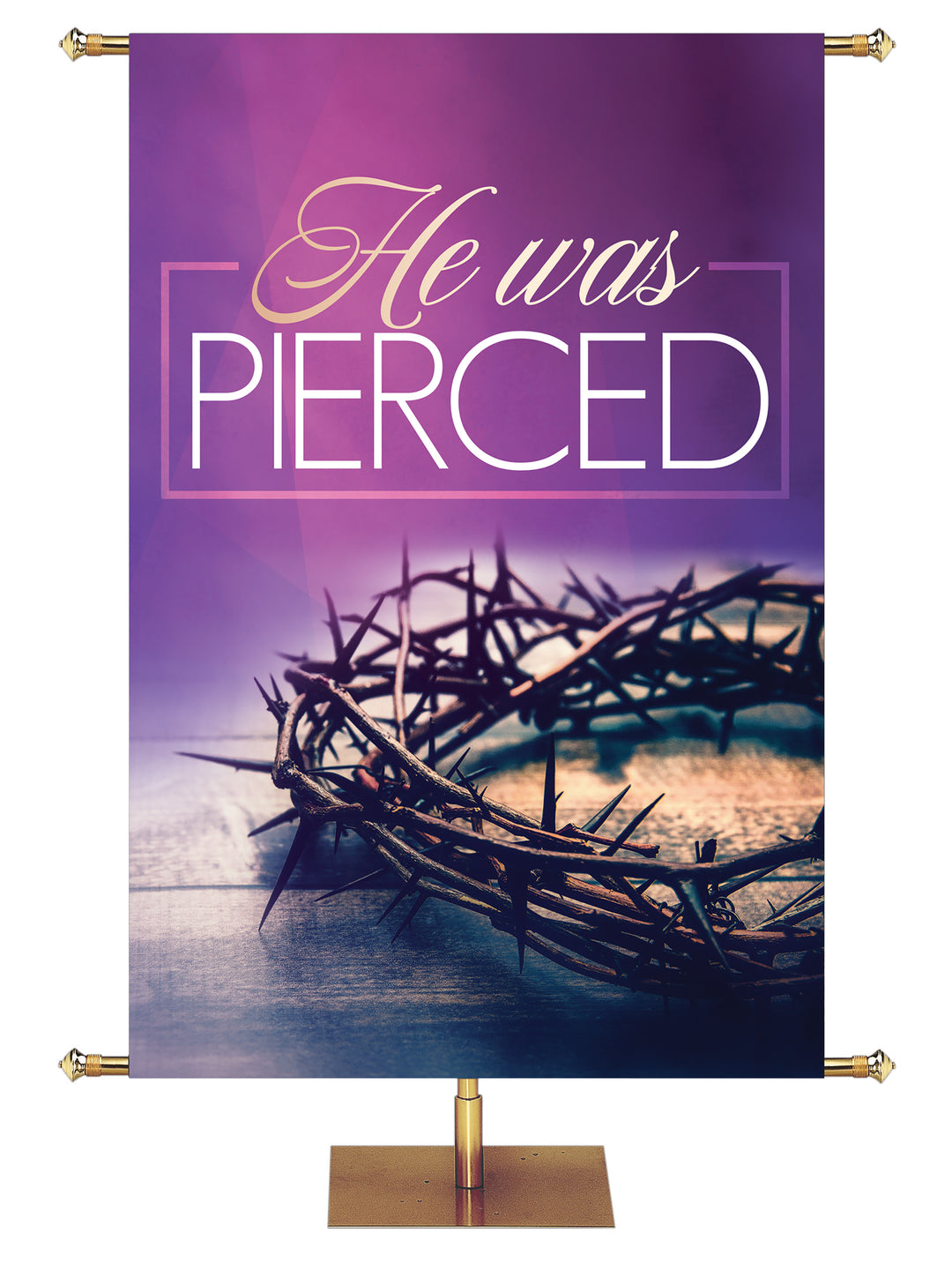 Easter Light He was Pierced - Easter Banners - PraiseBanners