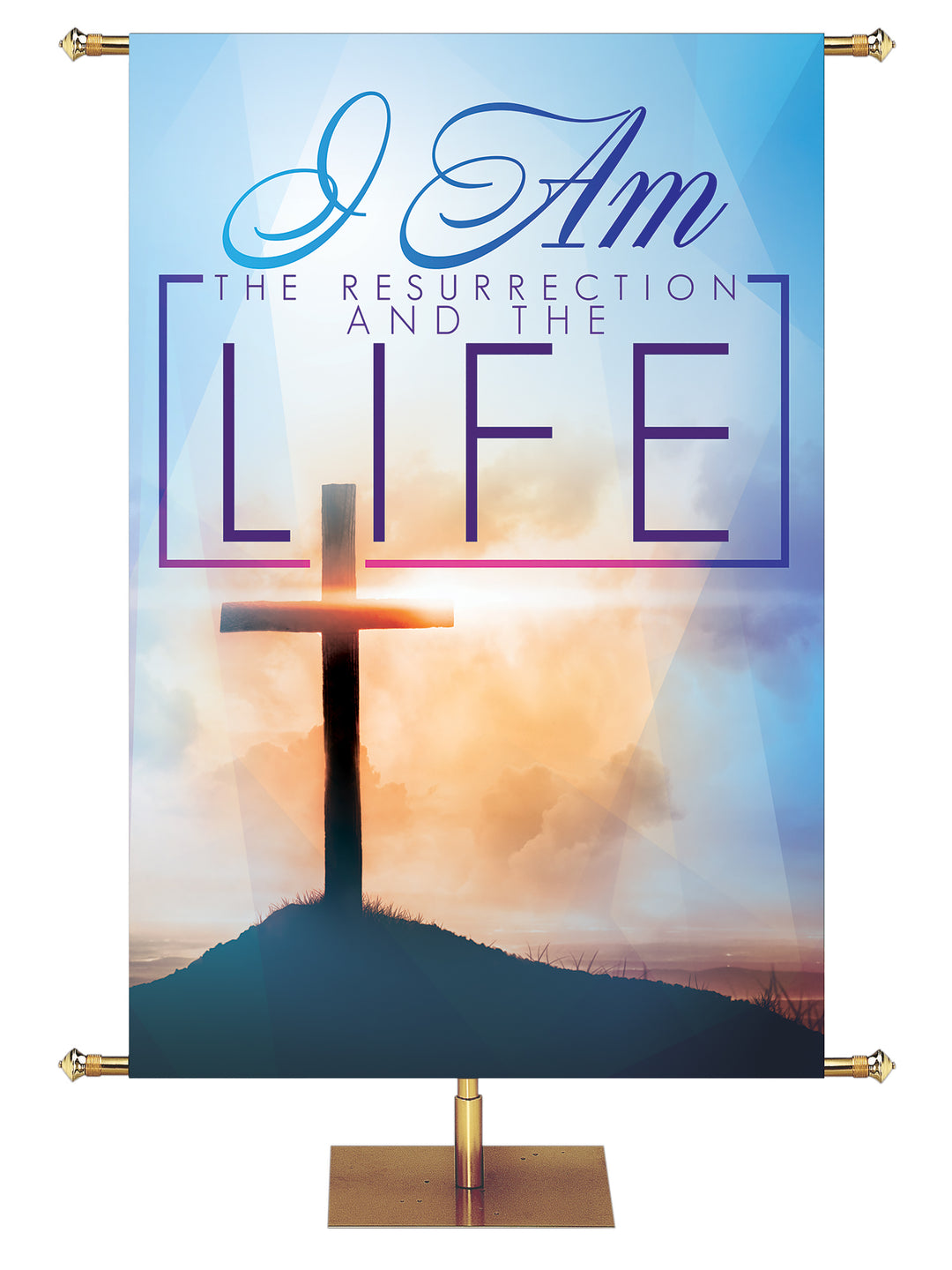 Easter Light I Am The Resurrection - Easter Banners - PraiseBanners