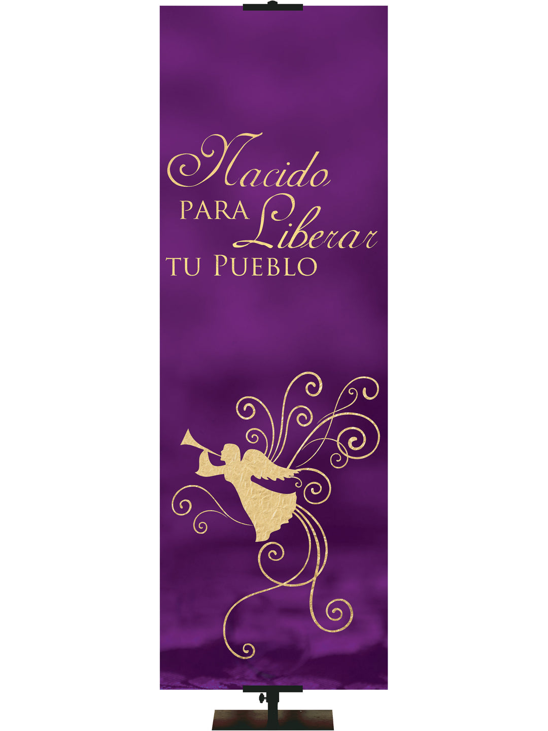 Spanish Advent Foil Born To Set Thy People Free - Advent Banners - PraiseBanners