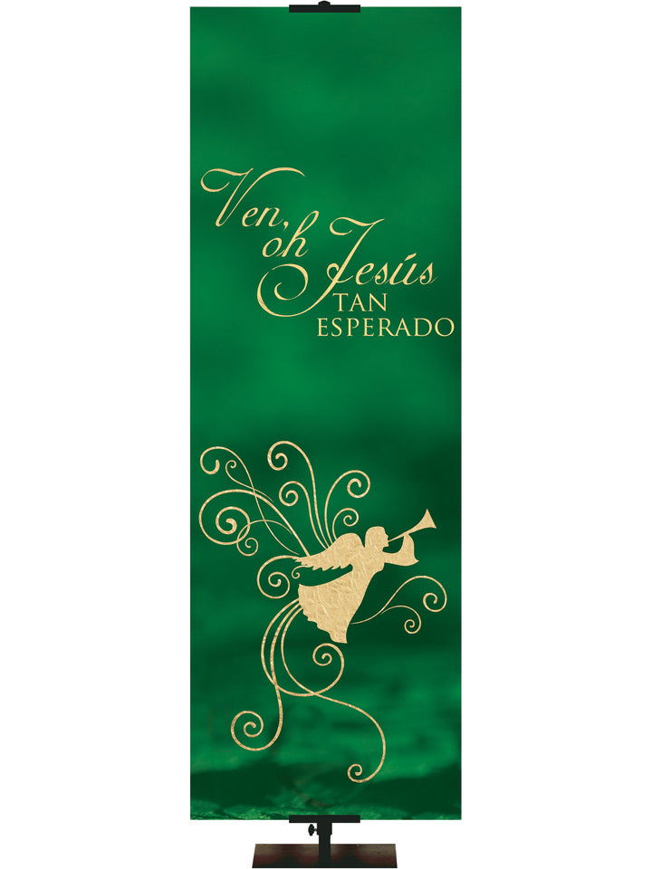 Spanish Advent Foil Come Jesus - Advent Banners - PraiseBanners