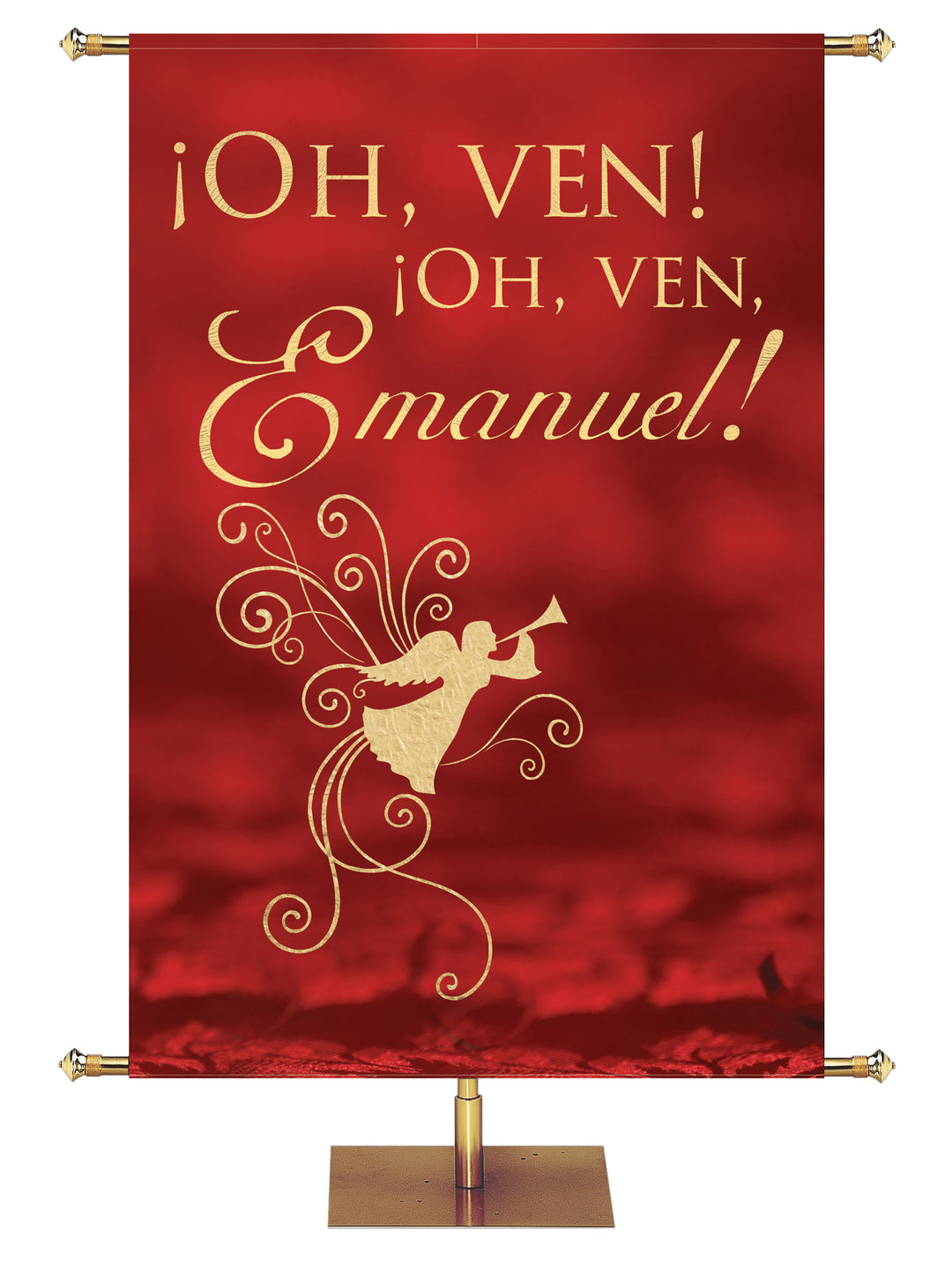 Spanish Advent Foil O Come, O Come Emmanuel - Advent Banners - PraiseBanners