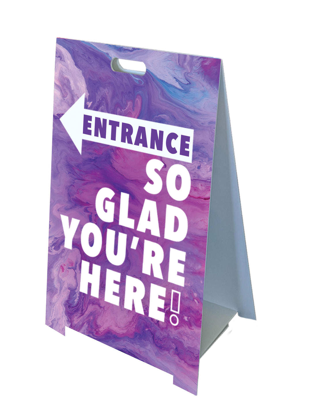 Gospel Impressions Design Fold-A-Frame™ Sign in Blue, Purple, Red and Teal