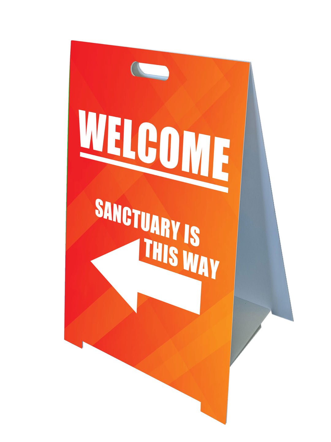 Orange Gradient Design Directional Fold-A-Frame™ Sign