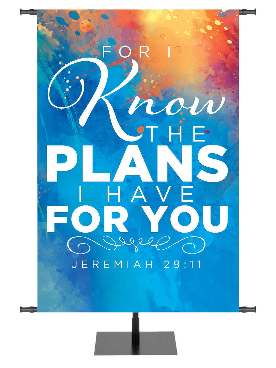 Hues of Inspiration I Know The Plans I Have For You - Year Round Banners - PraiseBanners