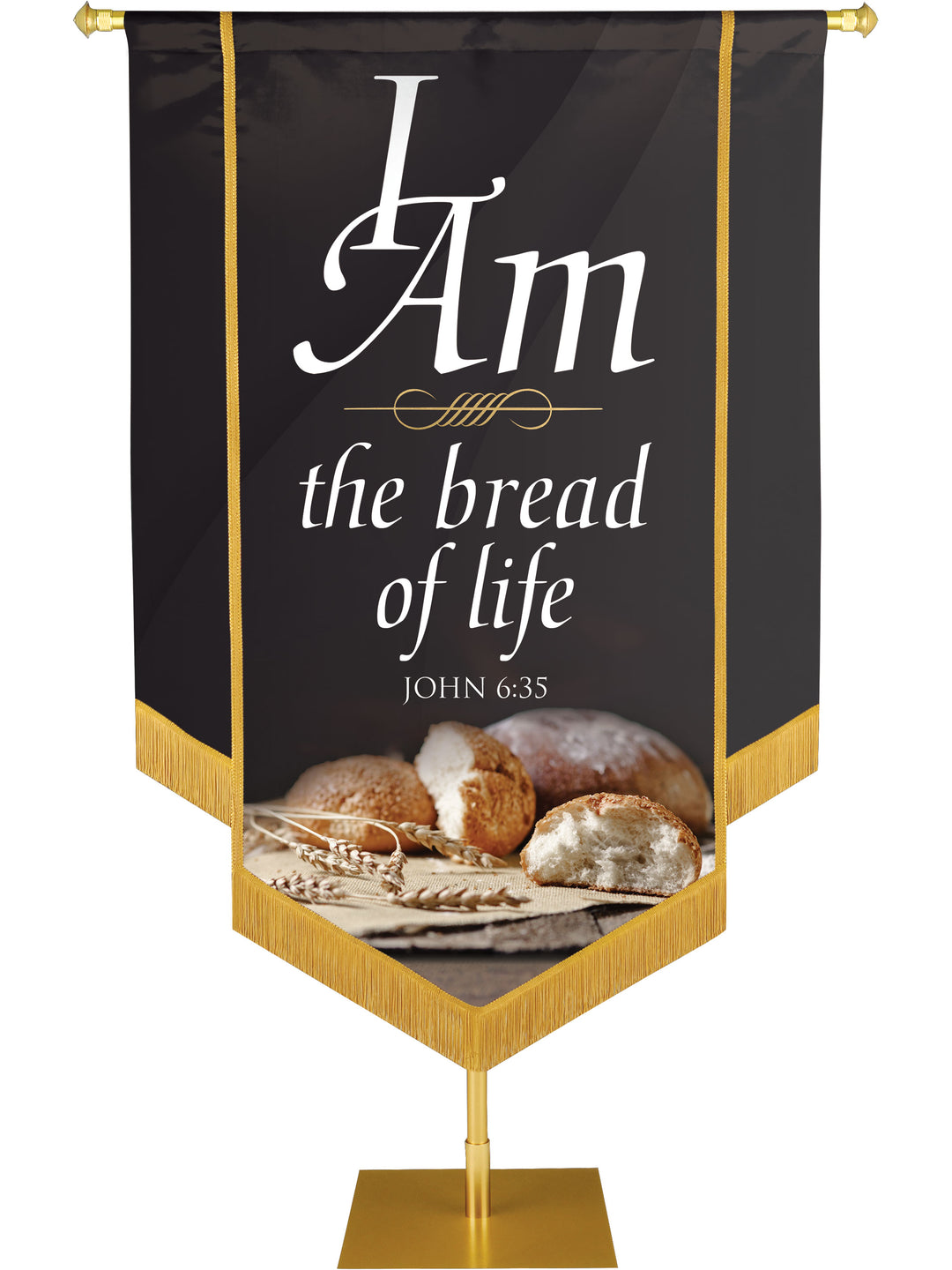 I Am Bread of Life Embellished Banner - Handcrafted Banners - PraiseBanners