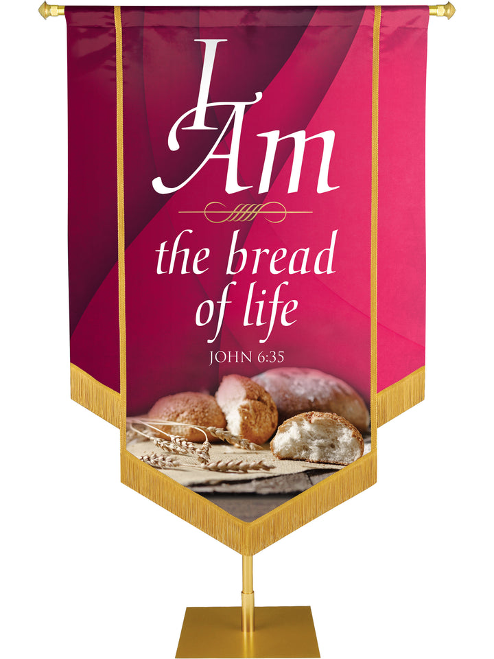 I Am Bread of Life Embellished Banner - Handcrafted Banners - PraiseBanners