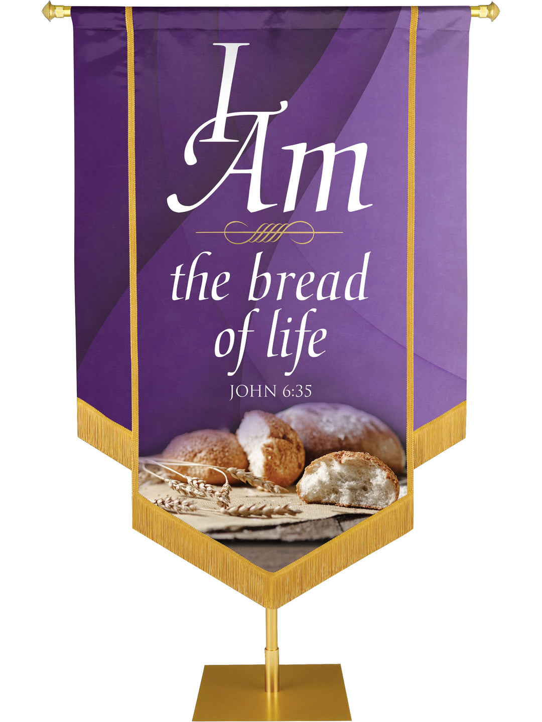 I Am Bread of Life Embellished Banner - Handcrafted Banners - PraiseBanners