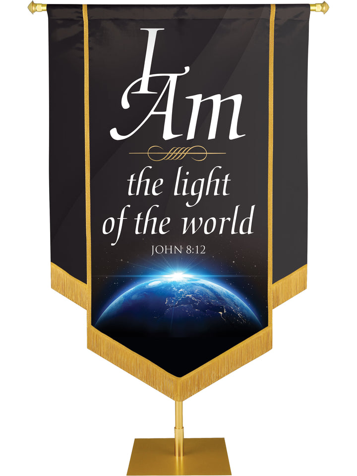 I Am Light of the World Embellished Banner - Handcrafted Banners - PraiseBanners