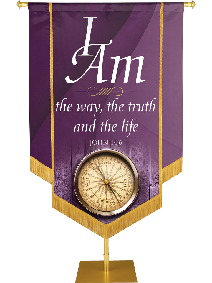 I Am The Way Embellished Banner - Handcrafted Banners - PraiseBanners