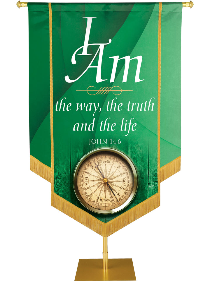 I Am The Way Embellished Banner - Handcrafted Banners - PraiseBanners