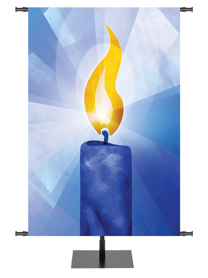 Symbols of the Liturgy Candle in Blue, Green, Purple, Red and White