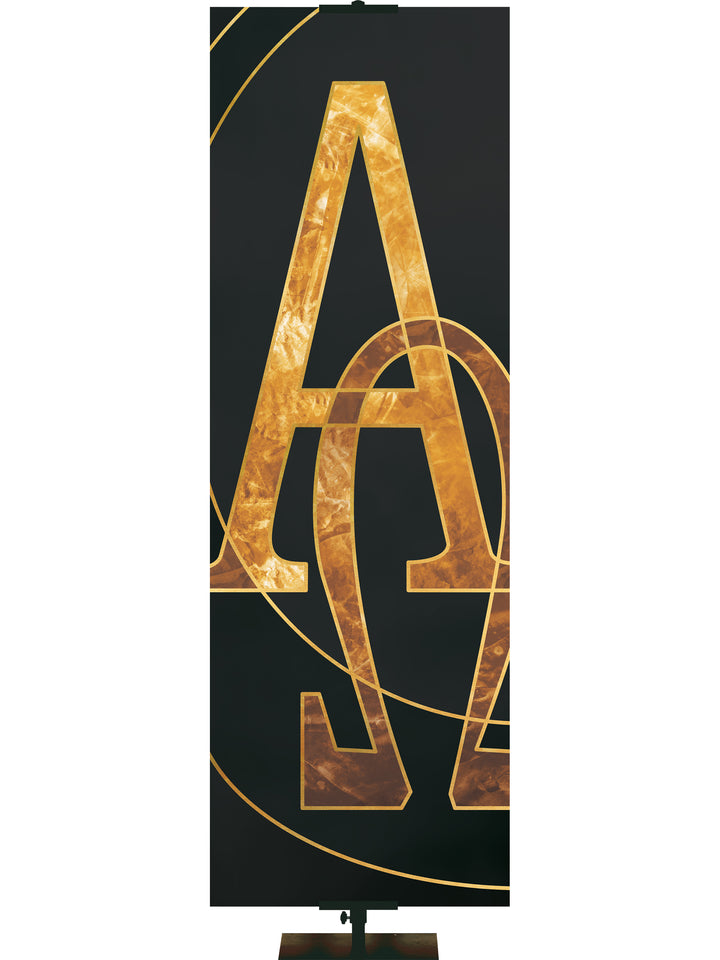 Colors of the Liturgy Alpha Omega - Liturgical Banners - PraiseBanners