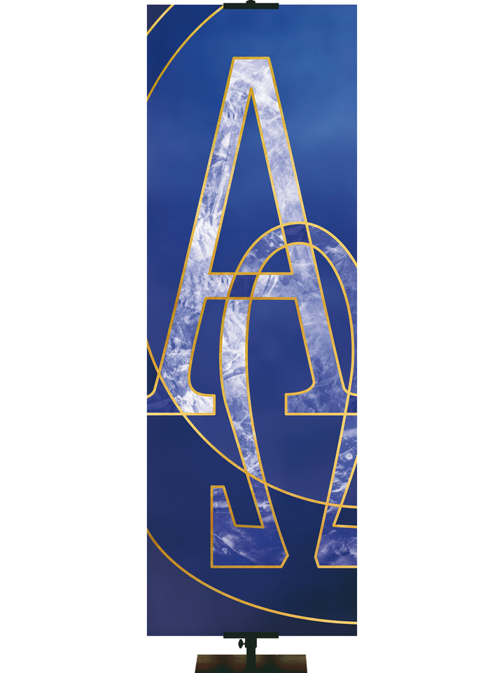 Colors of the Liturgy Alpha Omega - Liturgical Banners - PraiseBanners