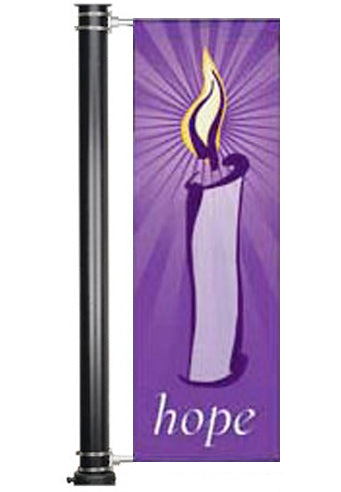 Light Pole Banner Hope - Light Pole Banners - PraiseBanners