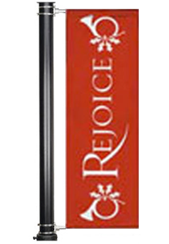 Light Pole Banner Rejoice - Light Pole Banners - PraiseBanners