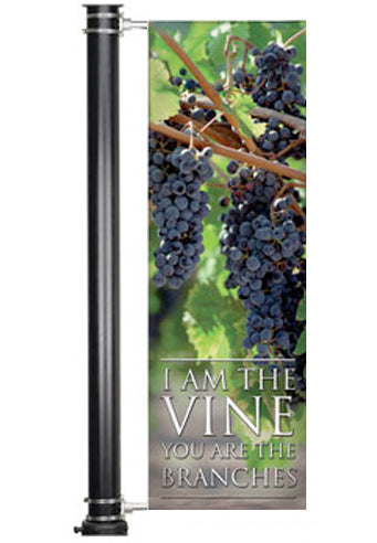 Light Pole Banner I Am the Vine - Light Pole Banners - PraiseBanners