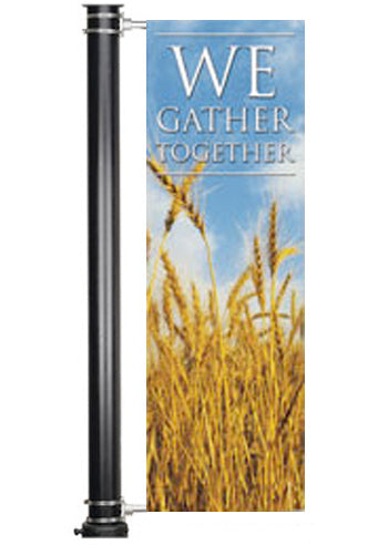 Light Pole Banner We Gather Together - Light Pole Banners - PraiseBanners