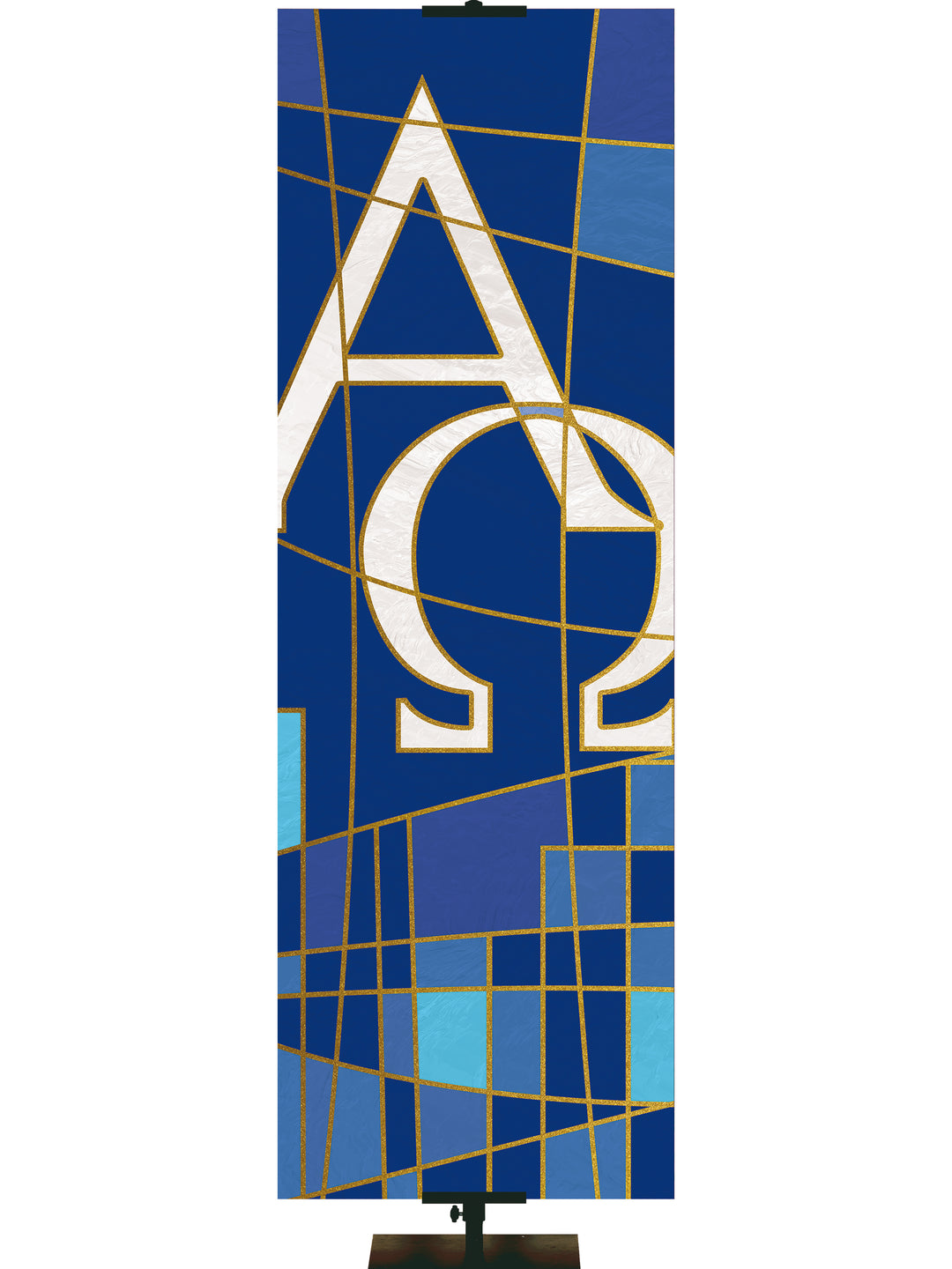 Luminescence Custom Banner Alpha & Omega - Custom Liturgical Banners - PraiseBanners