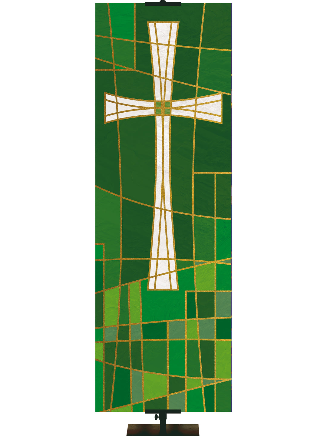 Luminescence Stained Glass Cross Symbol - Liturgical Banners - PraiseBanners