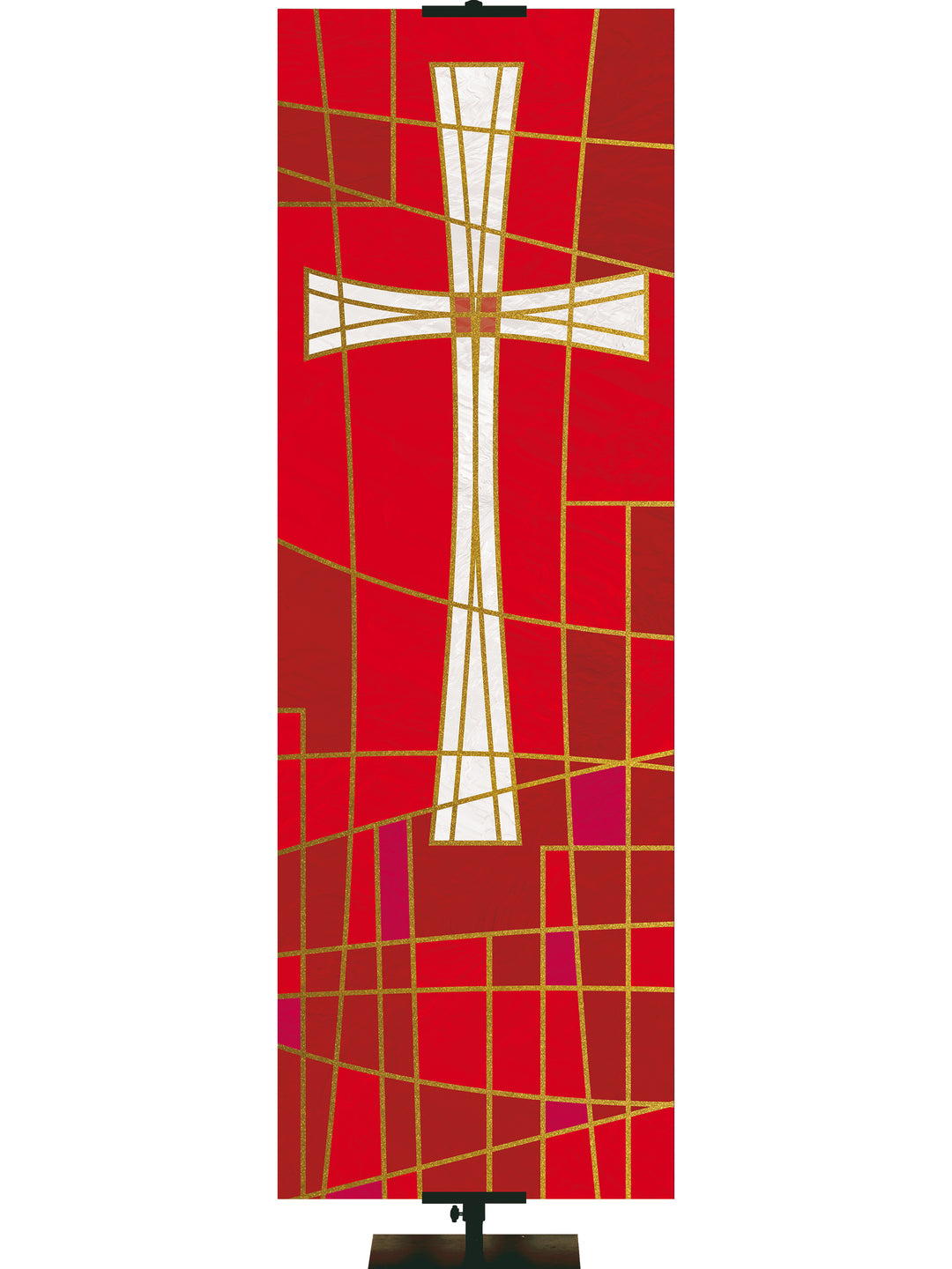 Luminescence Stained Glass Cross Symbol - Liturgical Banners - PraiseBanners