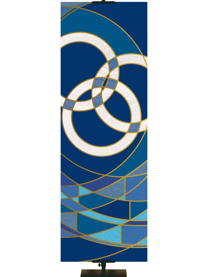 Luminescence Stained Glass Trinity Symbol - Liturgical Banners - PraiseBanners