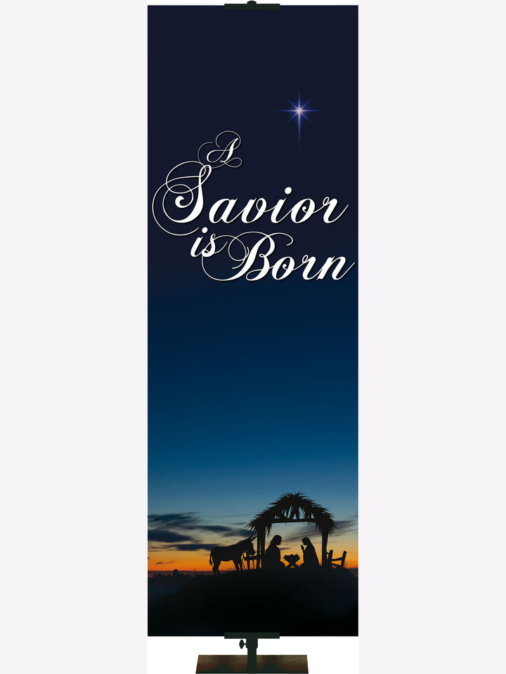 The Nativity Collection A Savior is Born - Christmas Banners - PraiseBanners