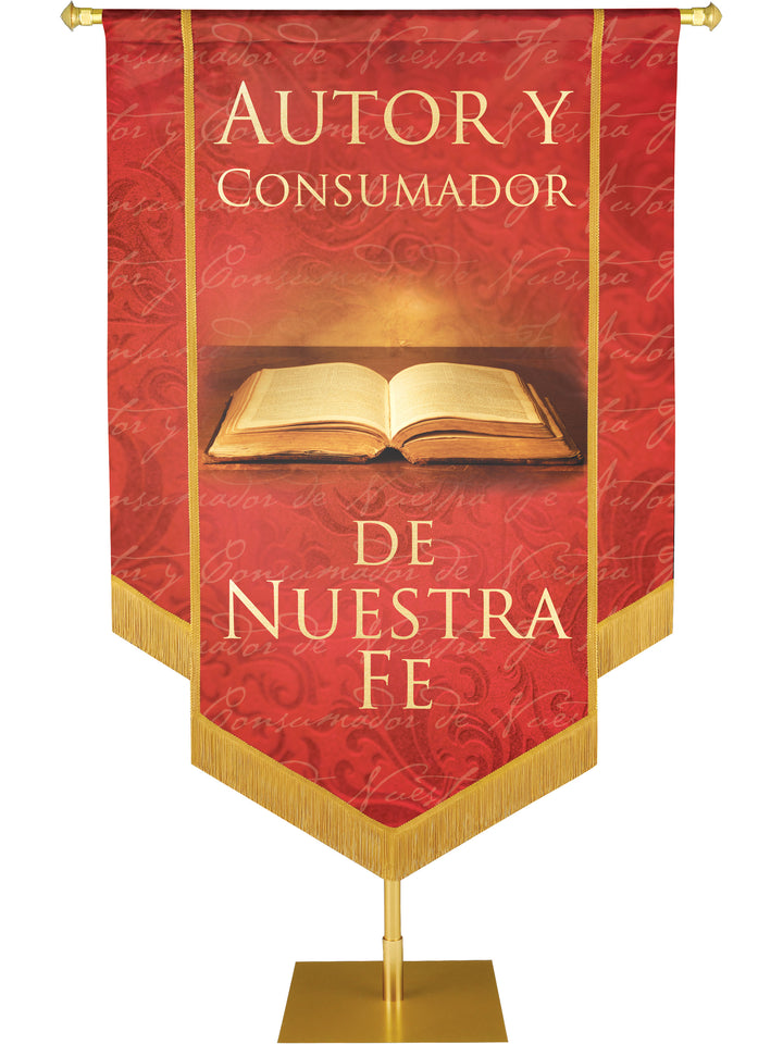 Autory Consumador De Nuestra Fe Embellished Banner - Handcrafted Banners - PraiseBanners