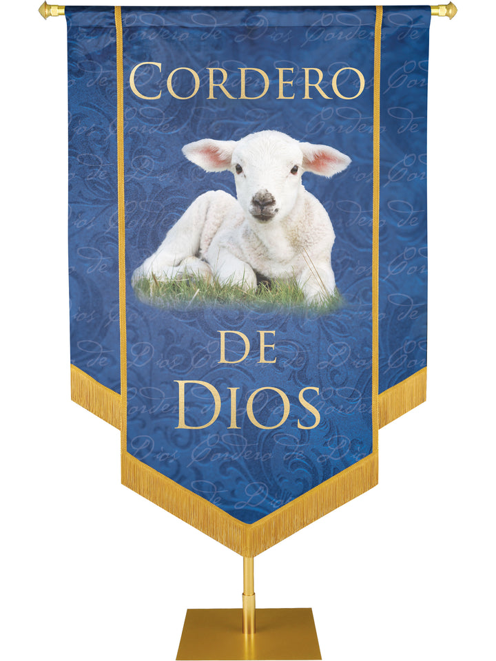 Cordero De Dios Embellished Banner - Handcrafted Banners - PraiseBanners