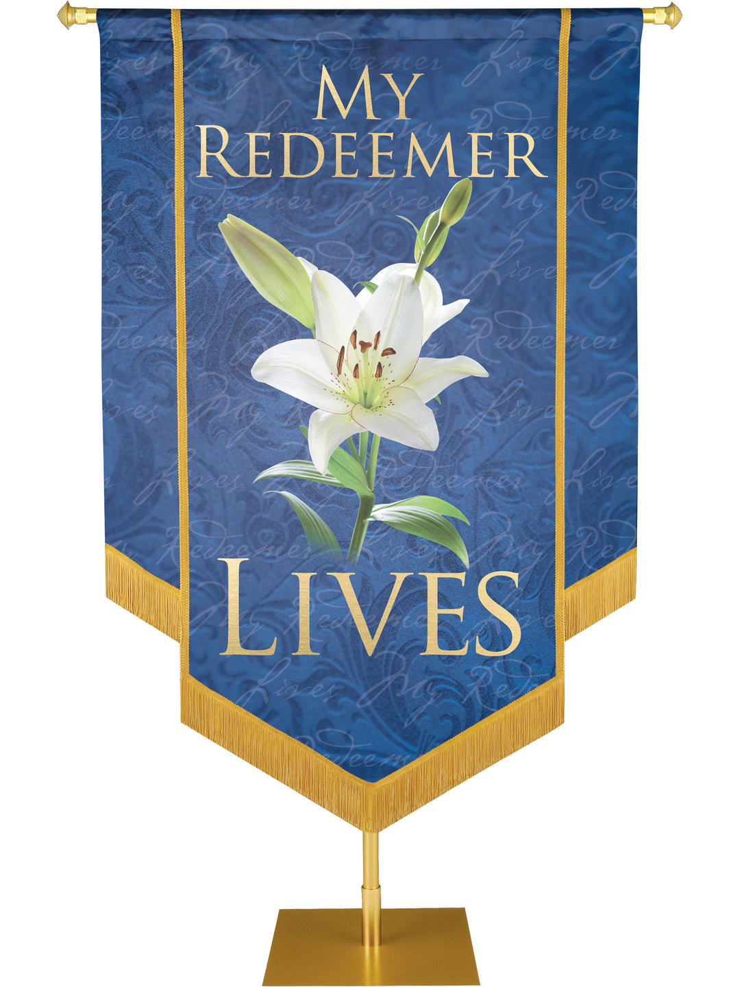 Names of Christ My Redeemer Lives Embellished Banner - Handcrafted Banners - PraiseBanners