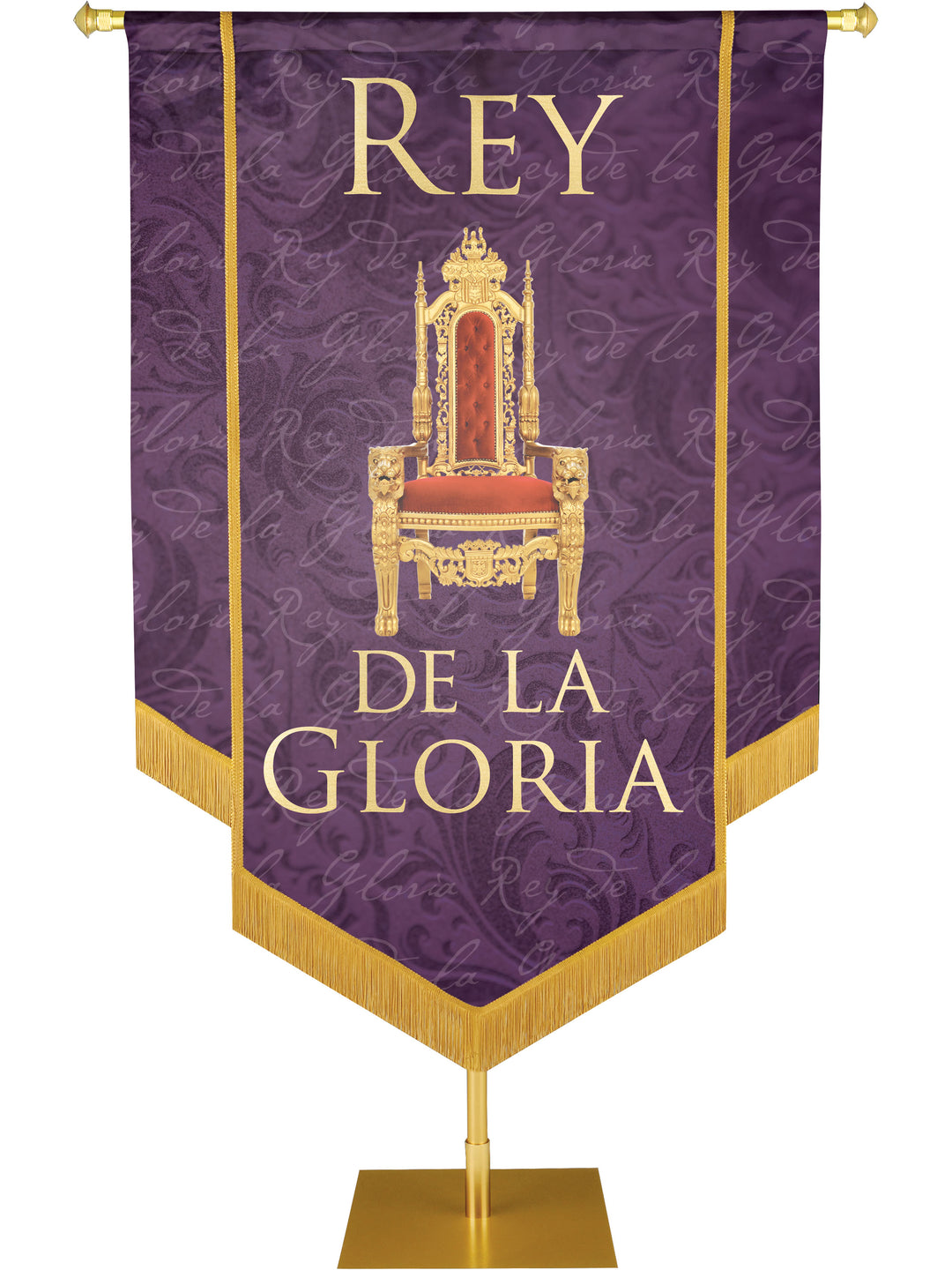 Rey De Gloria Embellished Banner - Handcrafted Banners - PraiseBanners