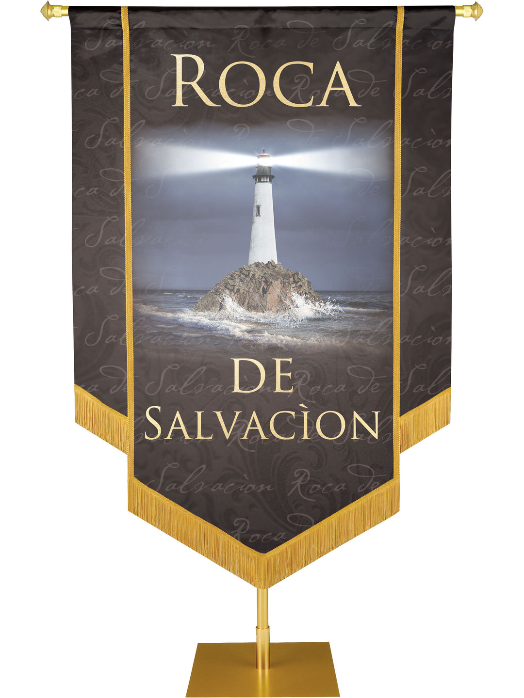 Roca De Salvacion Embellished Banner - Handcrafted Banners - PraiseBanners