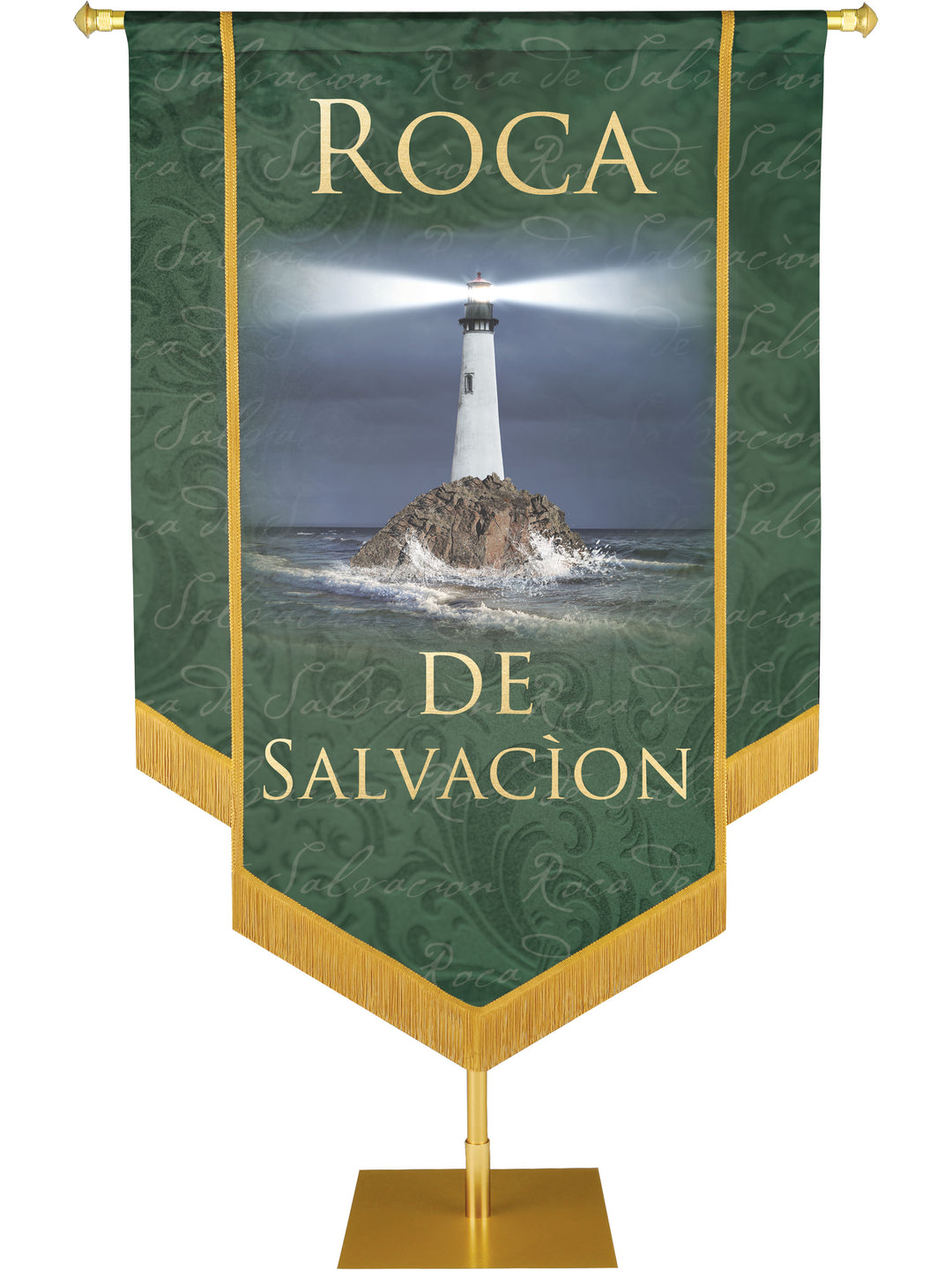 Roca De Salvacion Embellished Banner - Handcrafted Banners - PraiseBanners