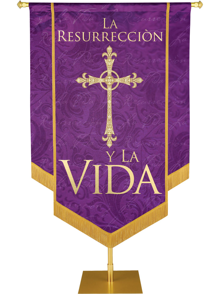 La Resurreccion Embellished Banner - Handcrafted Banners - PraiseBanners