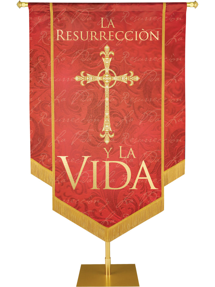 La Resurreccion Embellished Banner - Handcrafted Banners - PraiseBanners