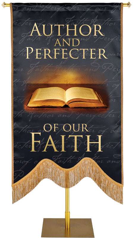 Names of Christ M-Shape Author and Perfecter Embellished Banner - Handcrafted Banners - PraiseBanners