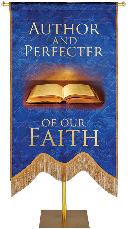 Names of Christ M-Shape Author and Perfecter Embellished Banner - Handcrafted Banners - PraiseBanners