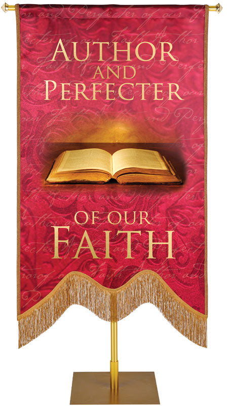 Names of Christ M-Shape Author and Perfecter Embellished Banner - Handcrafted Banners - PraiseBanners