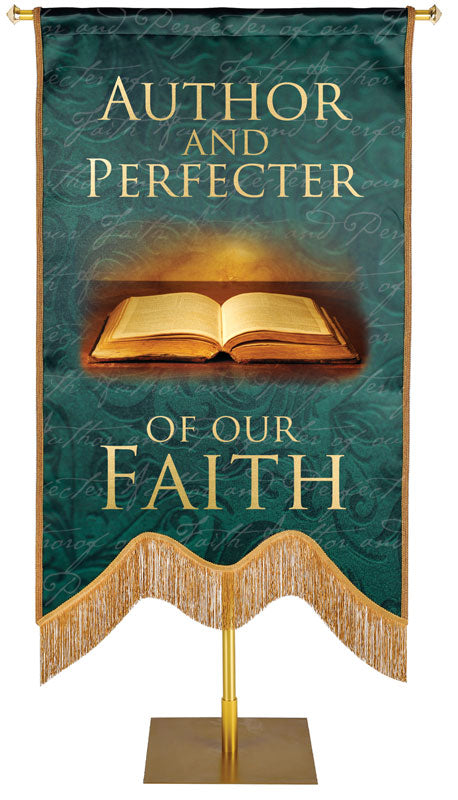 Names of Christ M-Shape Author and Perfecter Embellished Banner - Handcrafted Banners - PraiseBanners