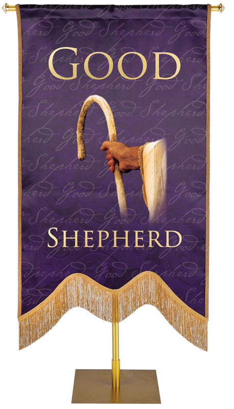 Names of Christ M-Shape Good Shepherd Embellished Banner - Handcrafted Banners - PraiseBanners