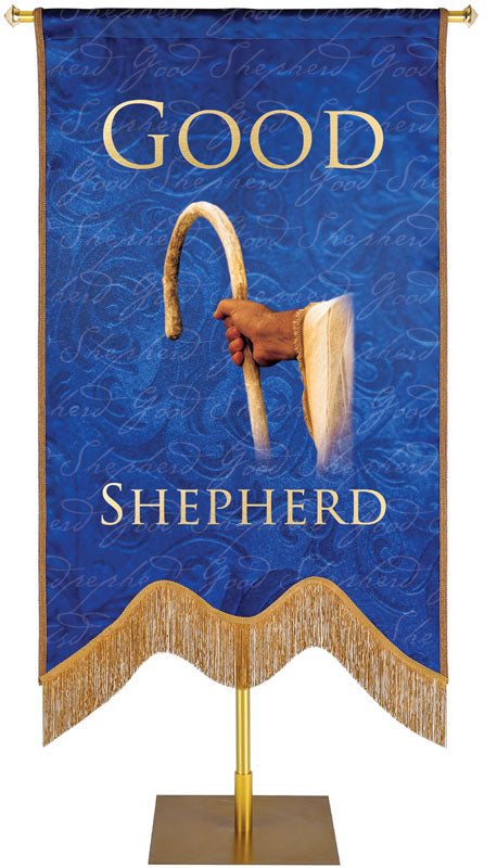 Names of Christ M-Shape Good Shepherd Embellished Banner - Handcrafted Banners - PraiseBanners