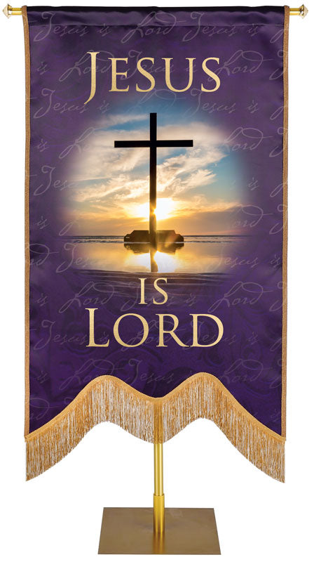 Names of Christ M-Shape Jesus Is Lord Embellished Banner - Handcrafted Banners - PraiseBanners